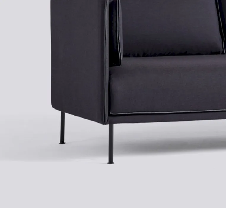 HAY Silhouette Sofa mono 3-zits bank-Remix 373-Gepoedercoat Zwart Veilige Betaling