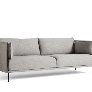 HAY Silhouette Sofa mono 3-zits bank-Ruskin 33-Gepoedercoat Zwart Nieuw