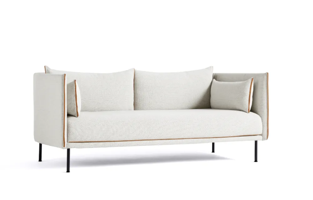 HAY Silhouette Sofa mono 2-zits bank-Coda 100-Gepoedercoat Zwart Goedkoop