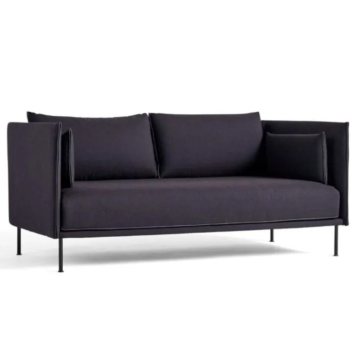 HAY Silhouette Sofa mono 2-zits bank-Remix 373-Gepoedercoat Zwart Actieprijs