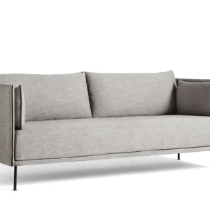HAY Silhouette Sofa mono 2-zits bank-Ruskin 33-Gepoedercoat Zwart Favoriet