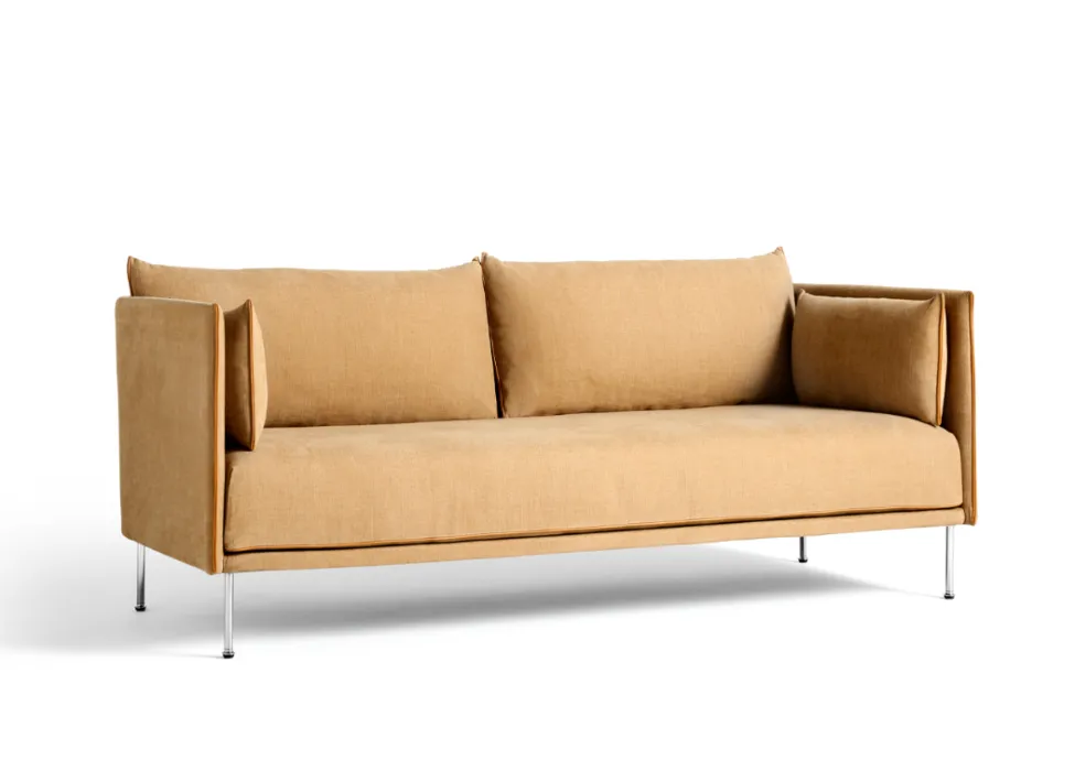Op = Op HAY Silhouette Sofa mono 2-zits bank-Linara 142-Chromed