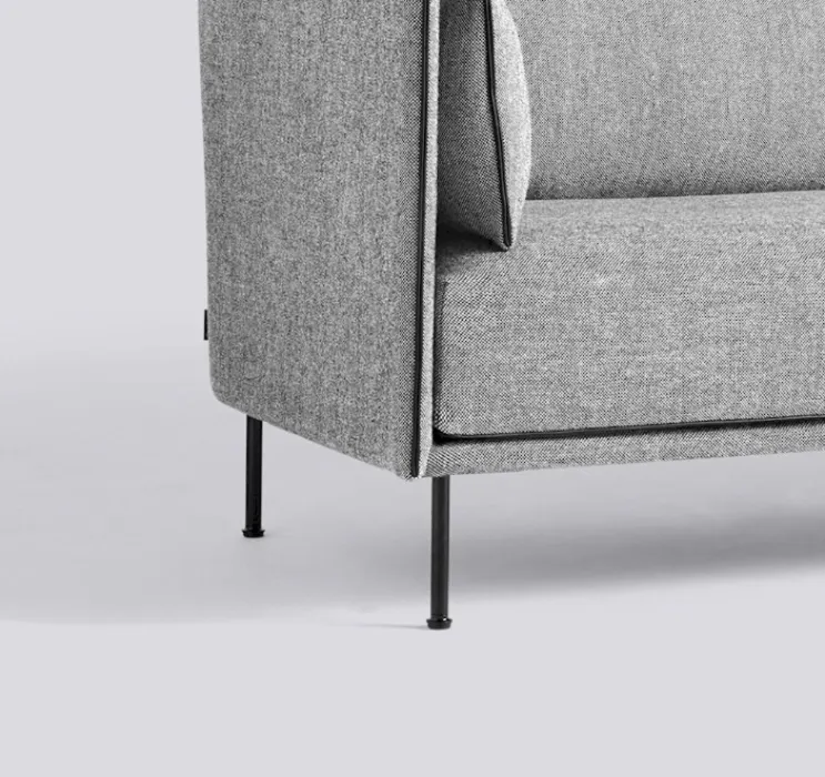 Koopje HAY Silhouette Sofa mono 2-zits bank-Hallingdal 166-Gepoedercoat Zwart