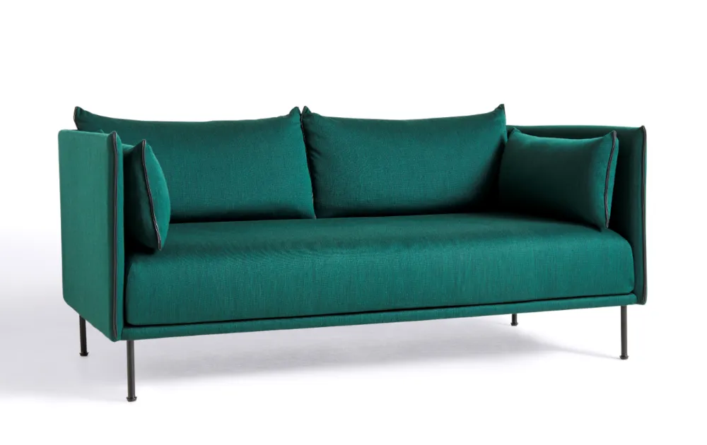 HAY Silhouette Sofa mono 2-zits bank-Balder 982-Gepoedercoat Zwart Tijdelijk Beschikbaar