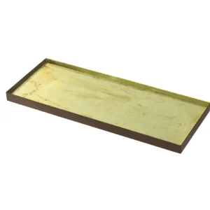 Flitsaanbieding Ethnicraft Gold Leaf glass dienblad-46x18 cm