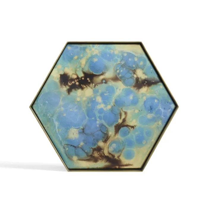 Ethnicraft Teal Organic glass dienblad Betaalbaar