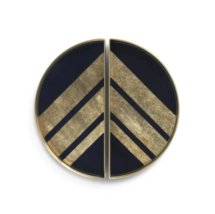 Direct Beschikbaar Ethnicraft Chevron glass dienblad