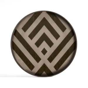 Ethnicraft Graphite Chevron wooden dienblad Populair
