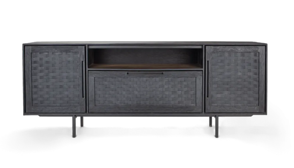 Snelle Levering d-Bodhi Karma Charcoal laag dressoir 2 deurtjes, 1 lade