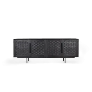 d-Bodhi Karma Charcoal laag dressoir 4 deurtjes-Pootjes midden Seizoensaanbieding