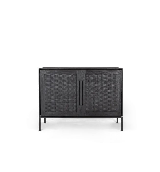Flitsaanbieding d-Bodhi Karma Charcoal laag dressoir 2 deuren