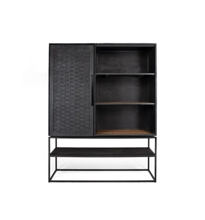 d-Bodhi Karma Charcoal kast 1 deur, 1 open plank-120 cm Rechtstreeks Van De Fabrikant