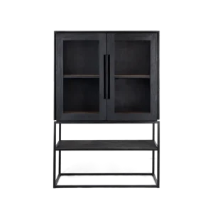 d-Bodhi Karma Charcoal kast 2 glazen deuren-140 cm Flitsaanbieding