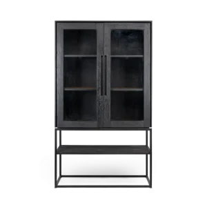 Bestseller d-Bodhi Karma Charcoal kast 2 glazen deuren-165 cm