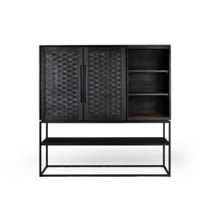 d-Bodhi Karma Charcoal kast 2 deurtjes, 1 open plank Actieprijs