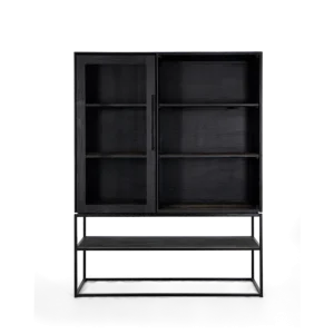 Rechtstreeks Van De Fabrikant d-Bodhi Karma Charcoal kast 1 glazen deur, 1 open plank