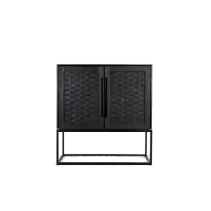 Meest Verkocht d-Bodhi Karma Charcoal hoog dressoir 2 deurtjes
