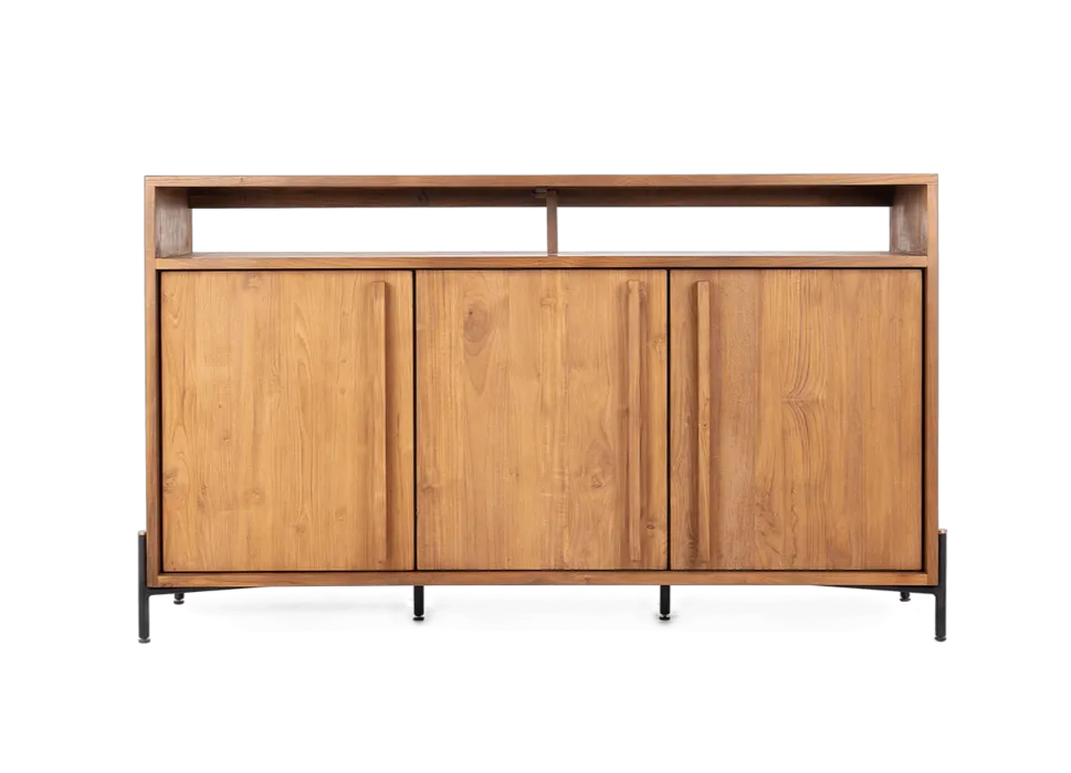 Laatste Versie d-Bodhi Outline dressoir deuren, 1 open vak-3 deurs