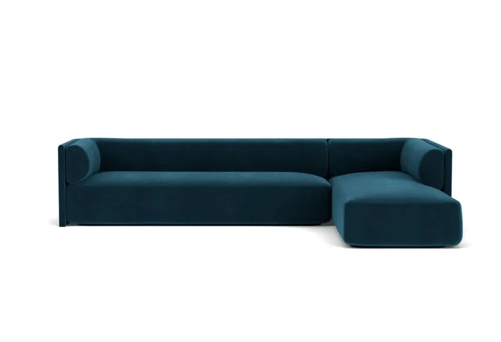 FEST Bolster hoekbank met longchair-Royal - 56 Petrol-Longchair rechts Seizoensaanbieding