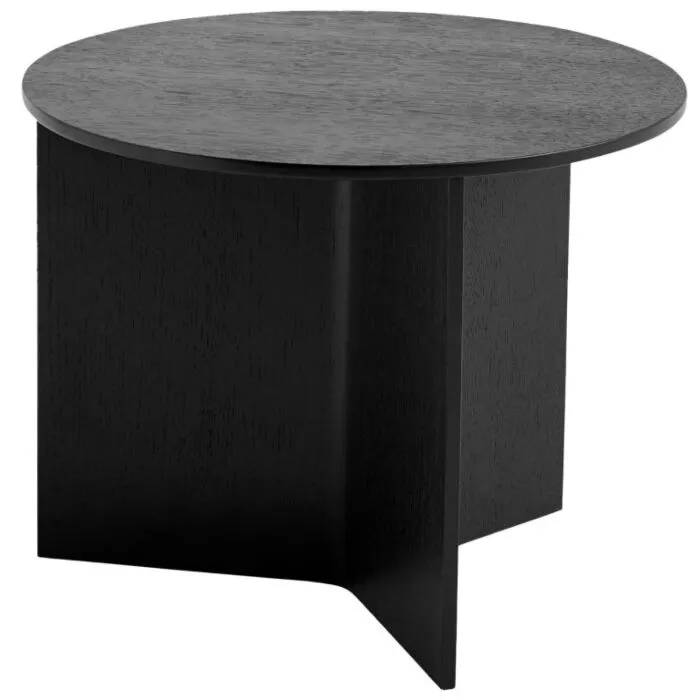 Uitverkoop Hay Slit table ronde bijzettafel-Black Painted Oak
