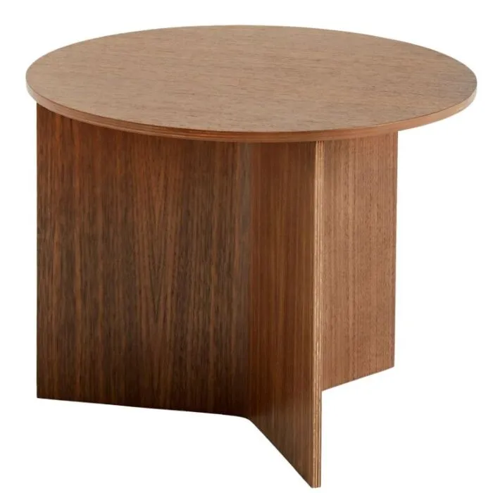 Hay Slit table ronde bijzettafel-Walnoot Uitverkoop
