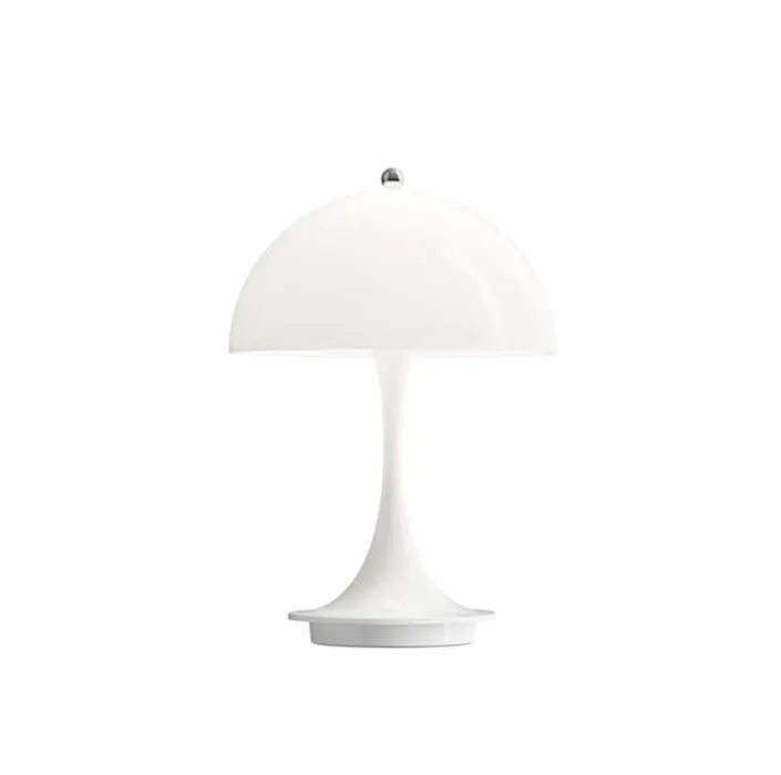 Beperkte Voorraad Louis Poulsen Panthella 160 Portable tafellamp-Wit opaal acryl