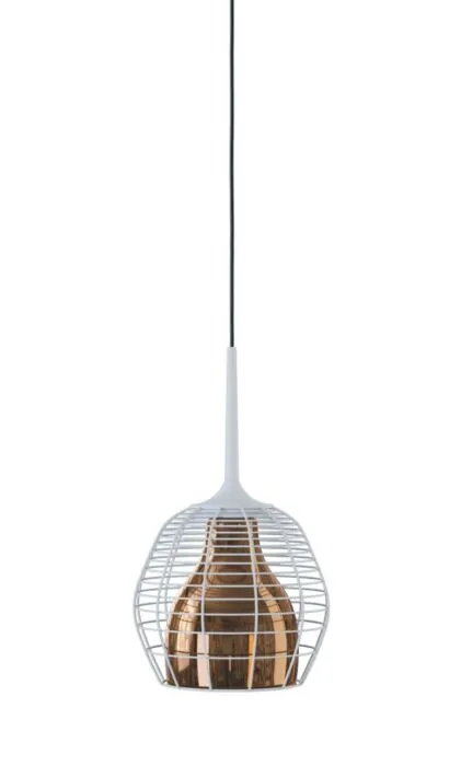 Beste Prijs Diesel with Lodes Cage hanglamp Small-Wit-brons
