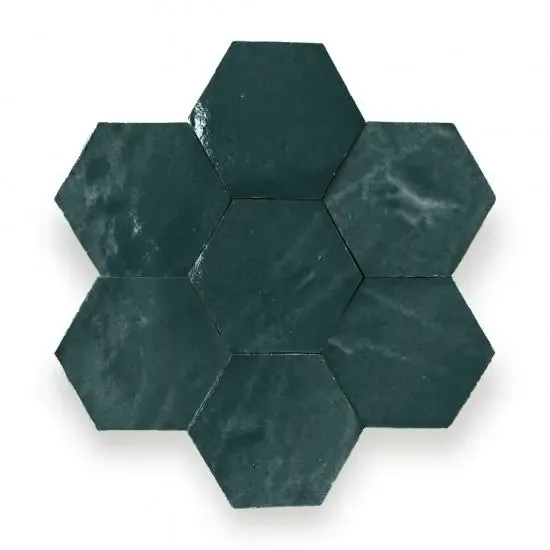 Zelliges Alhambra Alhambra Hexagone 45 Vert Fonce Lage Prijs