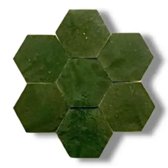 Zelliges Alhambra Alhambra Hexagone 36 Vert Bouteille Meest Verkocht