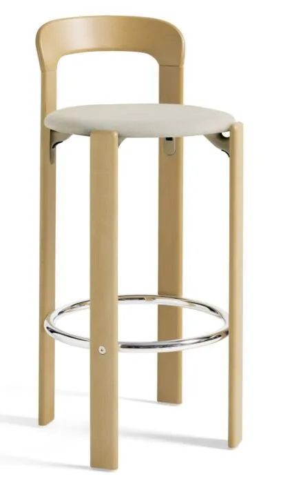 HAY Rey gestoffeerde barkruk-Golden - Steelcut Trio 213-Zithoogte 75 cm Op = Op