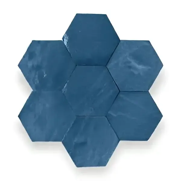 Zelliges Alhambra Alhambra Hexagone 33 Bleu Denim Lage Prijs