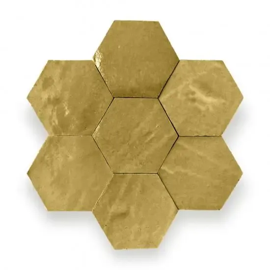 Zelliges Alhambra Alhambra Hexagone 27 Moutarde Favoriet