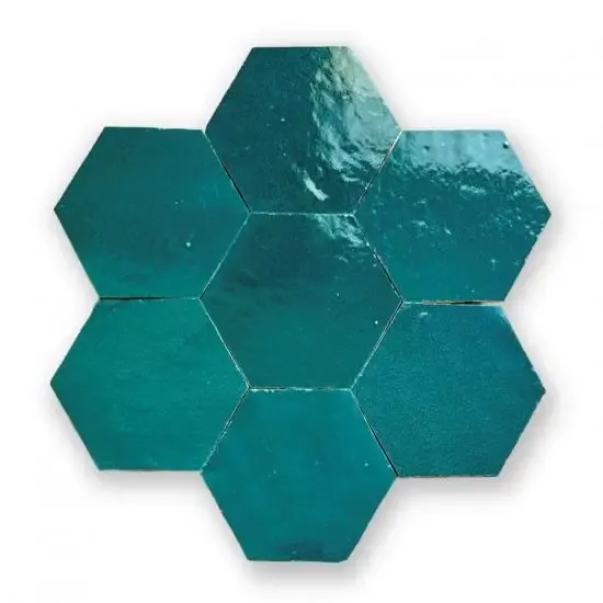 Zelliges Alhambra Alhambra Hexagone 19 Petrol Exclusieve Aanbieding
