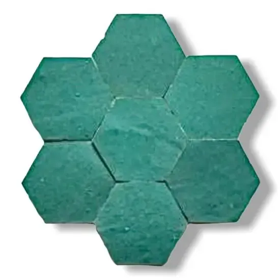Zelliges Alhambra Alhambra Hexagone 17 Vert Ocean Koop Vandaag