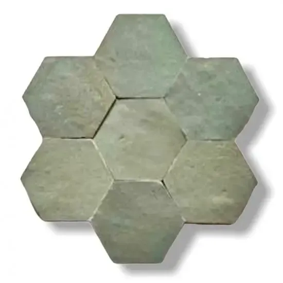 Zelliges Alhambra Alhambra nr Hexagone 15 Vert Clair Populair