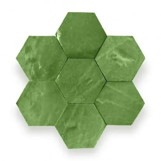 Zelliges Alhambra Alhambra Hexagone 14 Vert Printemps Weekendaanbieding