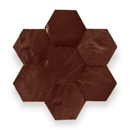 Zelliges Alhambra Alhambra Hexagone 11 Noisette Meest Verkocht