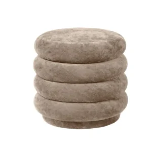 Actieprijs Ferm Living Pouf Round Velvet-Beige