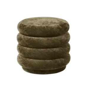 Ferm Living Pouf Round Velvet-Forest Gereduceerde Prijs
