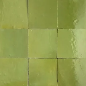Zelliges Qarmida appel groen 07 gemêleerd 10 x 10 cm per 0,5 m2 Snelle Levering