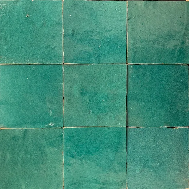 Zelliges Qarmida groen turquoise 17 gemêleerd 10 x 10 cm per 0,5 m2 Betrouwbaar