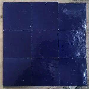 Hoge Kwaliteit Zelliges Qarmida kobaltblauw 35 gemêleerd 10 x 10 cm per 0,5 m2