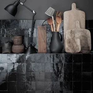 Hete Deal Zelliges Qarmida Negro zwart mat & glans 10 x 10 cm per 1 m2 zelf mixen