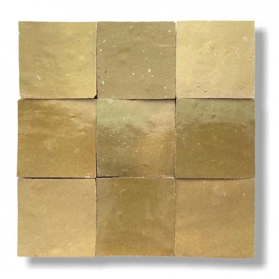 Zelliges Qarmida zandkleurig geel 27 gemêleerd 10 x 10 cm per 0,5 m2 Seizoensaanbieding