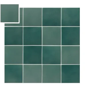 Zwembad en douche antislip R11 vloertegel donkergroene mix 10 x 10 cm per 0,5 m2 Hoge Kwaliteit
