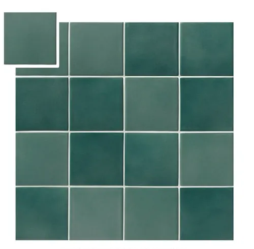 Zwembad en douche antislip R11 vloertegel donkergroene mix 10 x 10 cm per 0,5 m2 Hoge Kwaliteit