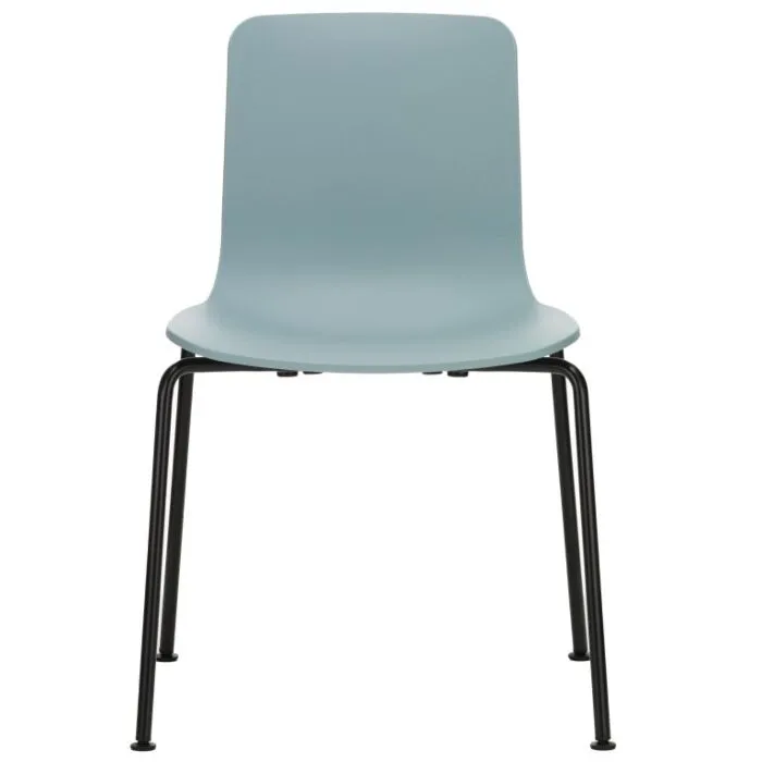 Op = Op Vitra Hal RE Tube stoel zwart poedercoating onderstel-Ice Grey
