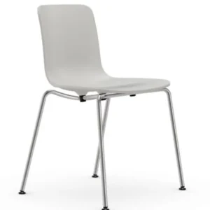 Merkproduct Vitra Hal RE Tube stoel verchroomd onderstel-Cotton white