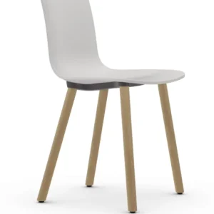 Actieprijs Vitra Hal RE Wood stoel eiken onderstel-Cotton white