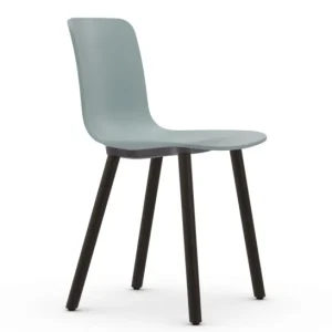Lage Prijs Vitra Hal RE Wood stoel donker eiken onderstel-Ice Grey